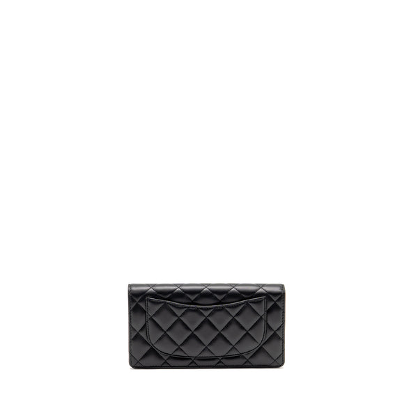 Chanel Quilted CC Long Wallet Leather Black SHW