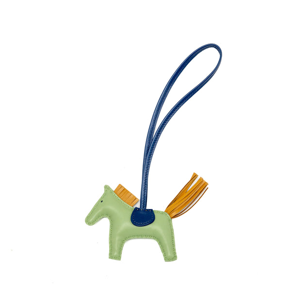 Hermes rodeo PM Bag Charm Vert Criquet/Sesame/Bleu Malte Stamp U