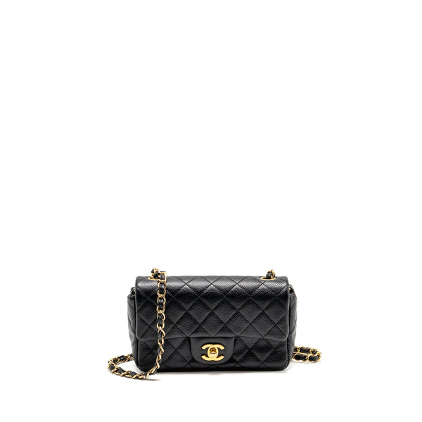 Chanel Mini Rectangular Flap Bag Caviar Black GHW