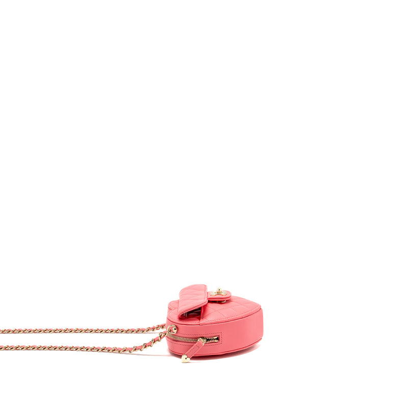 Chanel small heart bag Lambskin pink LGHW