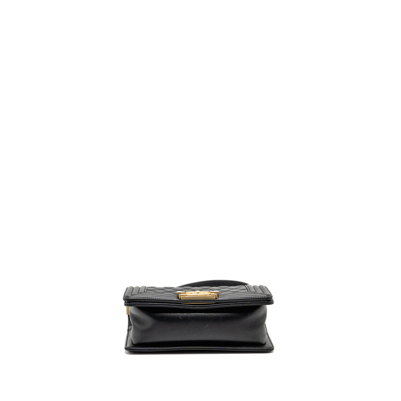 Chanel Small Boy Bag Calfskin Black GHW (microchip)