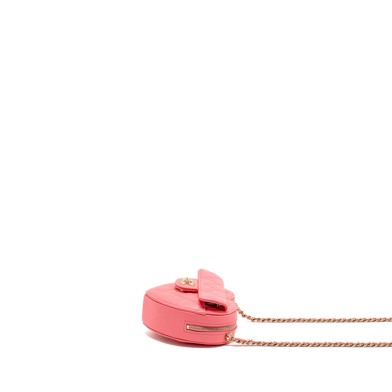 Chanel small heart bag Lambskin pink LGHW