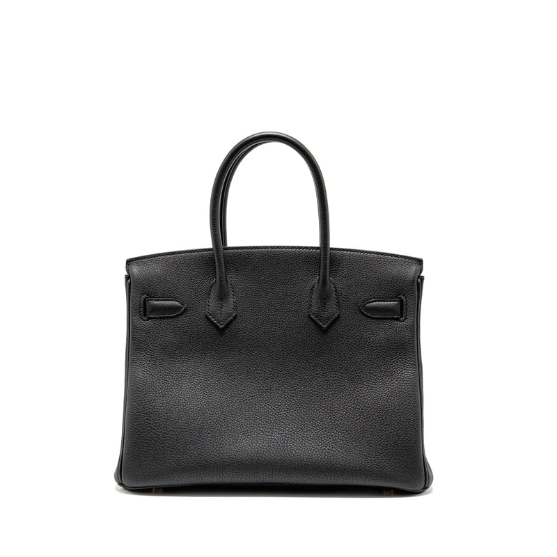 Hermes Birkin 30 Togo black GHW Stamp X