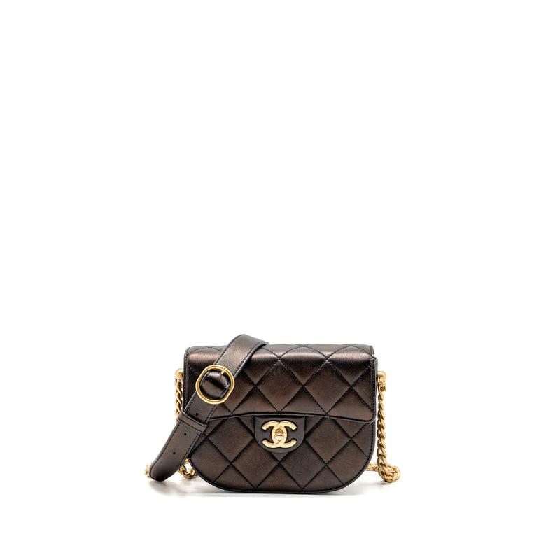 Chanel 21S Moon Messenger Bag Calfskin Black GHW
