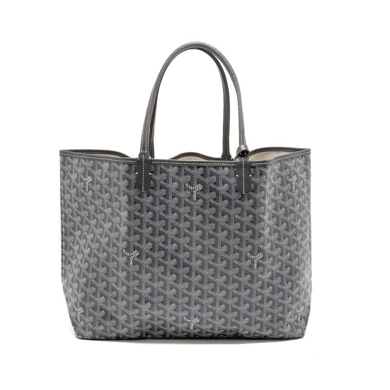 Goyard Saint Louis PM tote goyardline canvas grey SHW