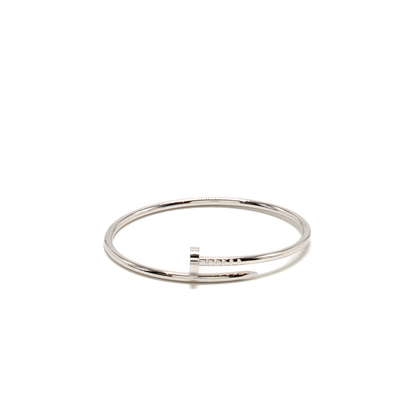 Cartier size 15 Juste Un Clou Bracelet, Small Model White Gold