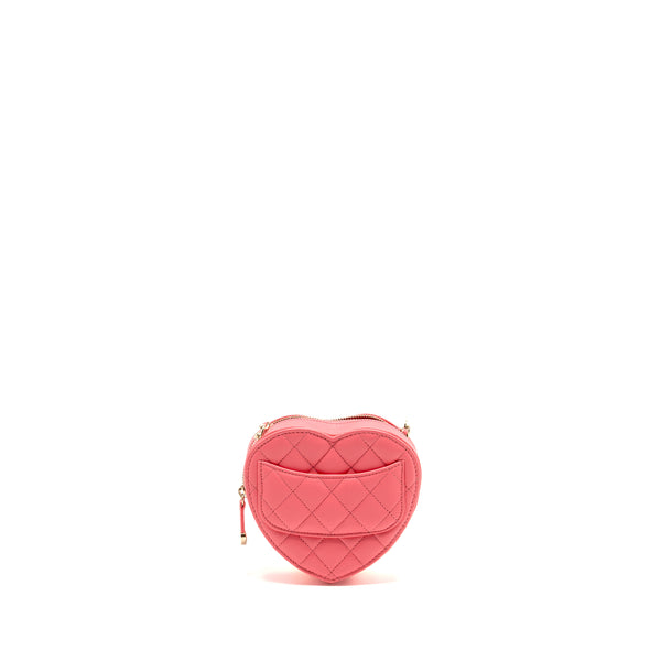 Chanel small heart bag Lambskin pink LGHW