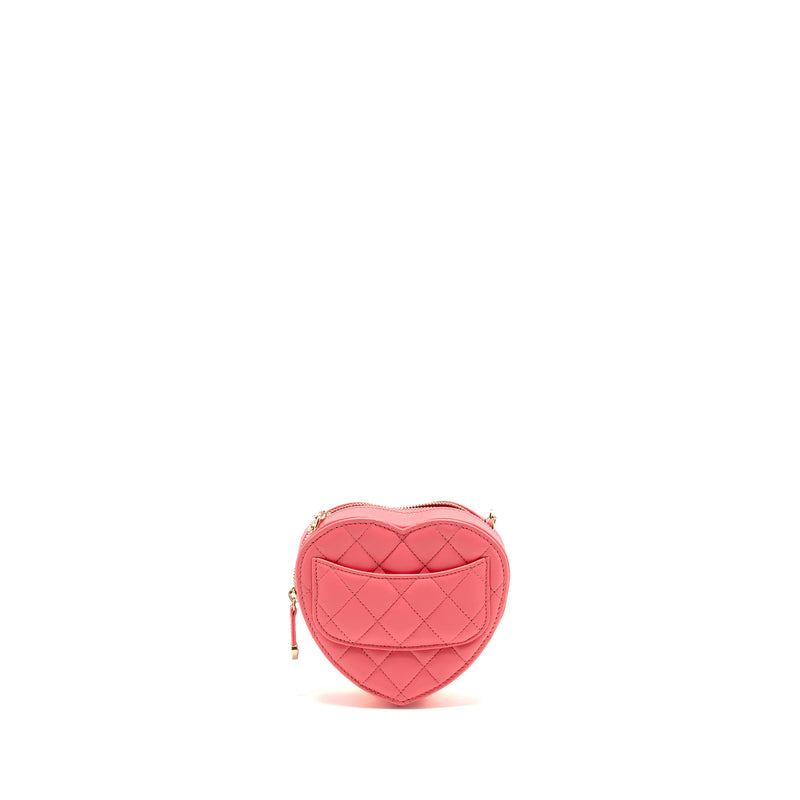 Chanel small heart bag Lambskin pink LGHW
