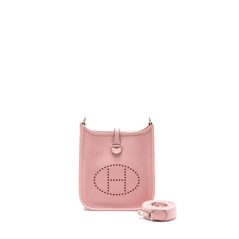 Hermes Mini Evelyne Clemence Rose Sakura SHW Stamp K