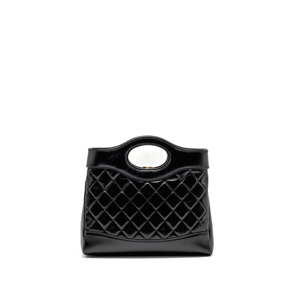 Chanel Mini 31 Bag Shiny Lambskin Black LGHW (Microchip)