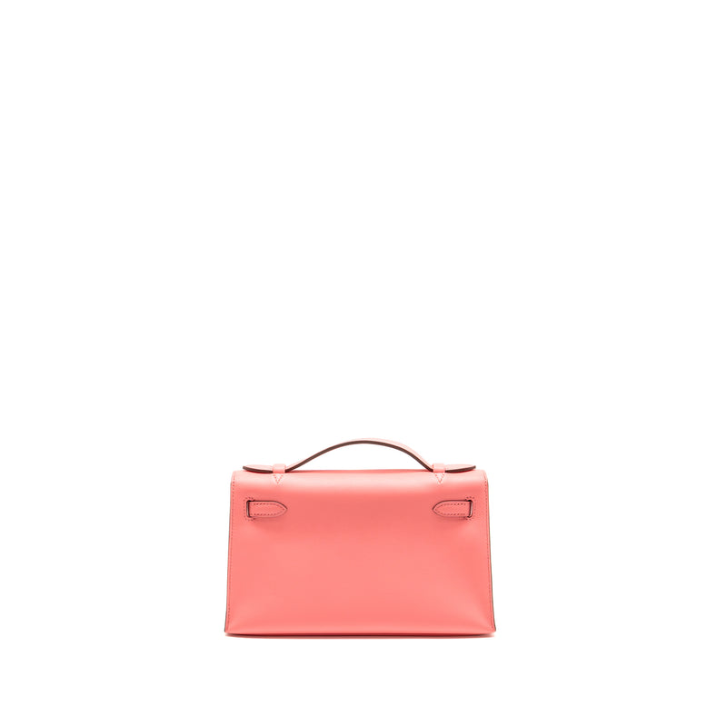 Hermes Kelly Pochette Swift K4 Rose Ete SHW Stamp Y