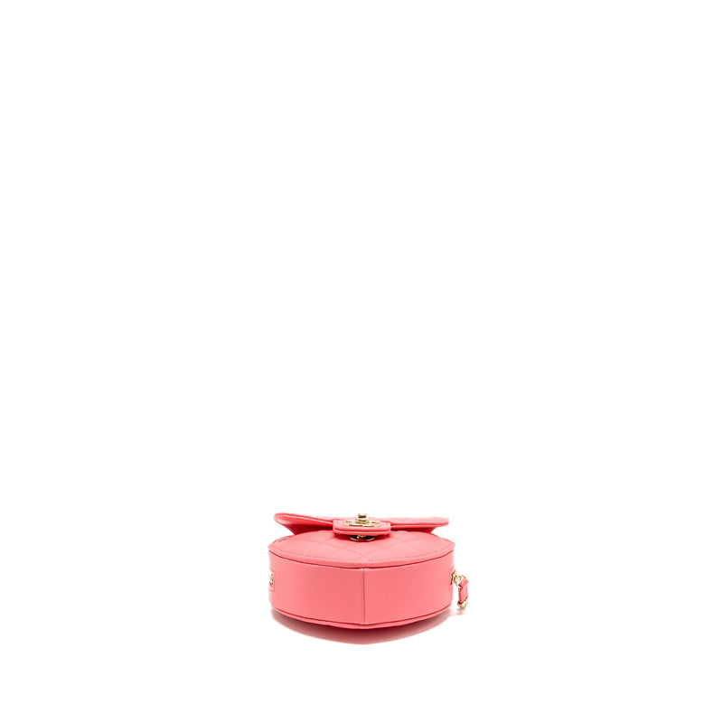 Chanel small heart bag Lambskin pink LGHW