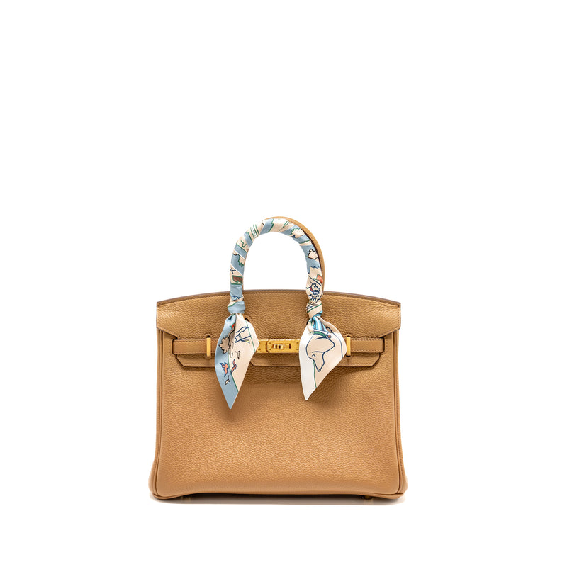 Hermes Birkin 25 Togo Biscuit GHW Stamp U