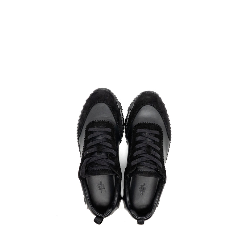 Hermes Size 42 Homme Bouncing Sneaker Goatskin Black
