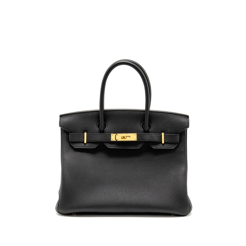 Hermes Birkin 30 Togo black GHW Stamp X