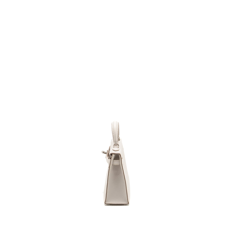 Hermes Mini Kelly II epsom gris pale SHW stamp B