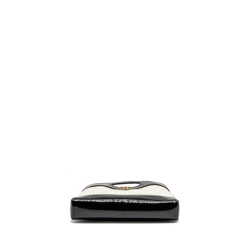 Chanel Mini 31 Bag Patent Black / White LGHW (Microchip)