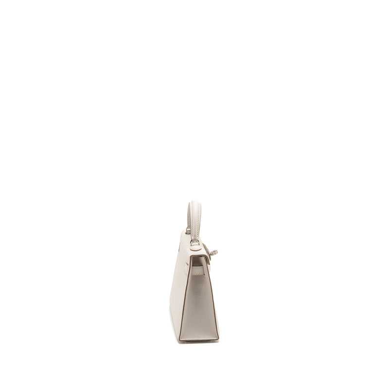 Hermes Mini Kelly II epsom gris pale SHW stamp B