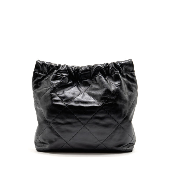 Chanel Small 22 Bag Shiny Calfskin Black GHW (Microchip)