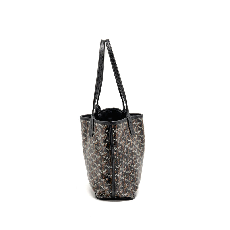 Goyard Mini Anjou Tote Goyardine Canvas/ Calfskin Black SHW