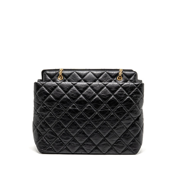Chanel 2.55 Reissue Tote Bag Quilted Aged Calfskin Black GHW