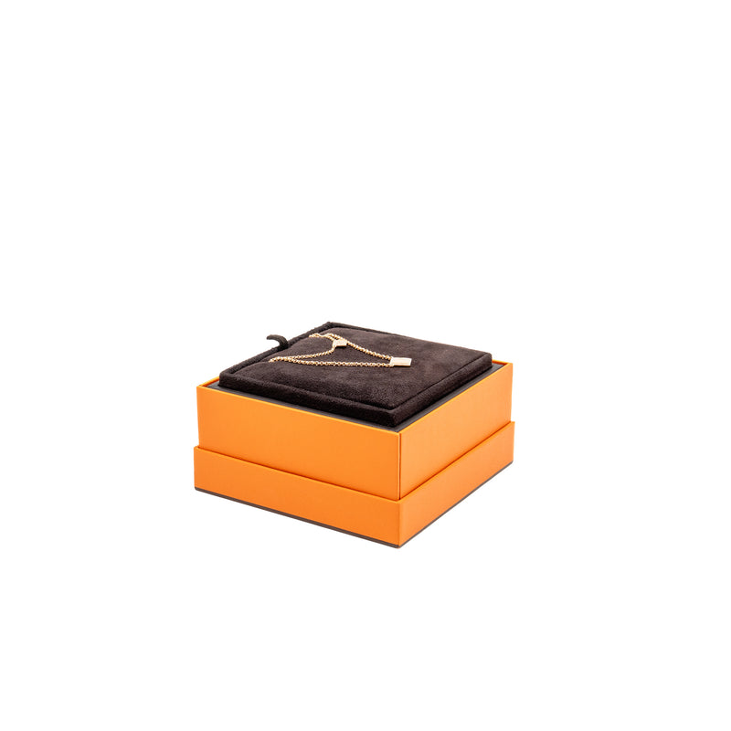 Hermes Size 42 Clou d’H Pendant Rose Gold, Diamonds