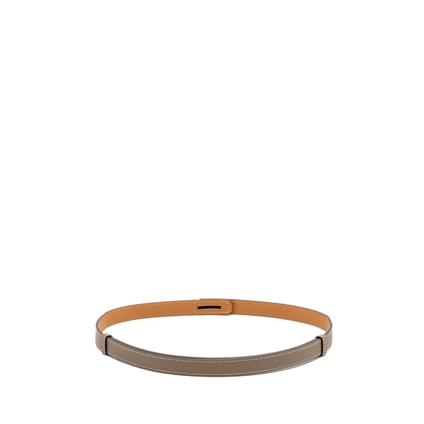 Hermes kelly 18 belt etoupe GHW stamp K