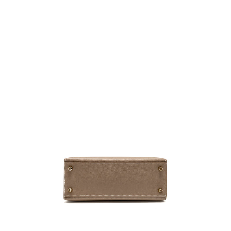 Hermes Kelly 25 Epsom Etoupe GHW Stamp W