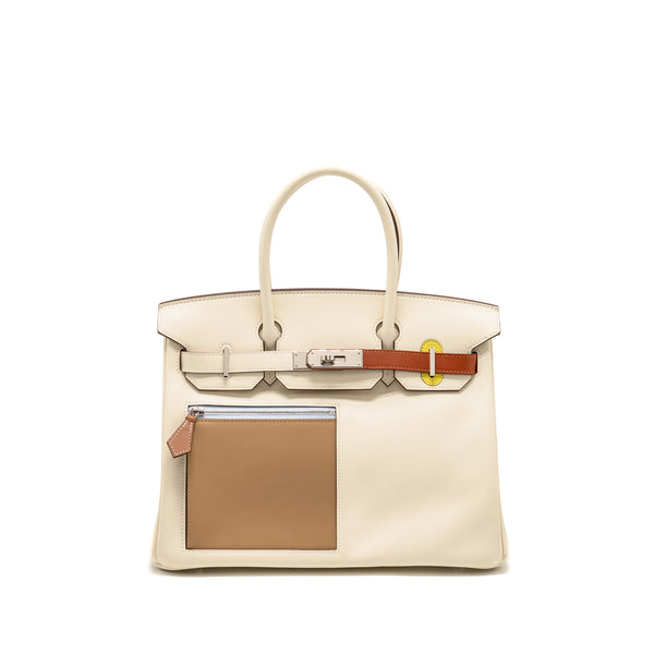 Hermes Birkin 30 Colormatic Swift Nata/Chai/Cuivre/Lime/Mauve SHW Stamp U