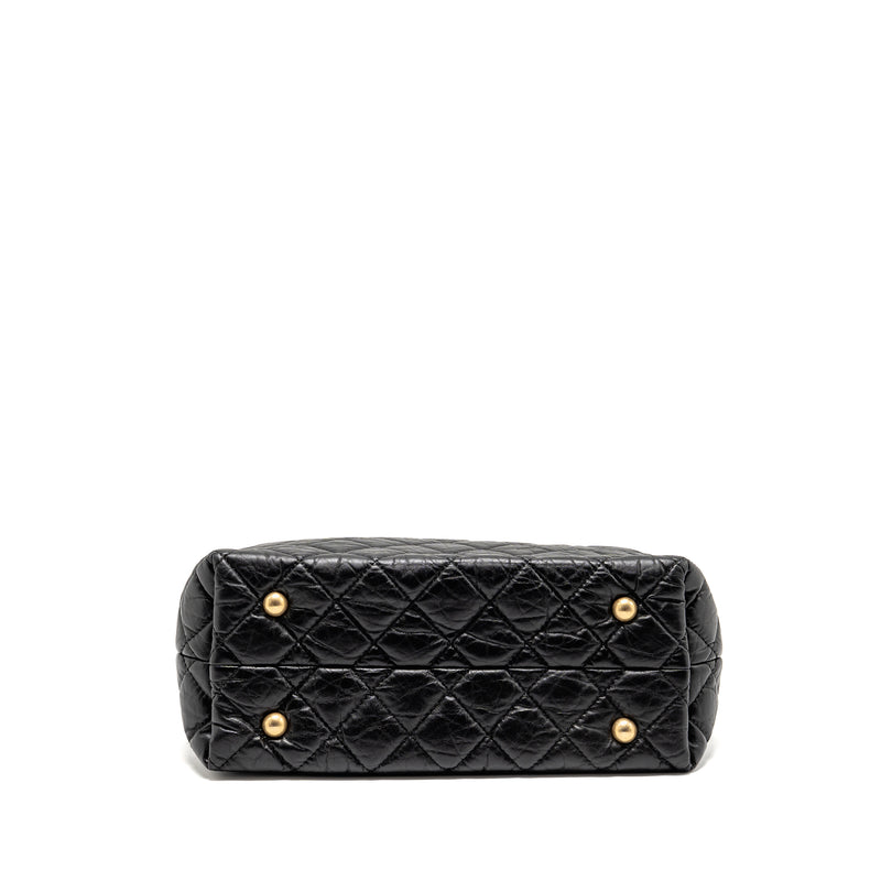 Chanel 2.55 Reissue Tote Bag Quilted Aged Calfskin Black GHW