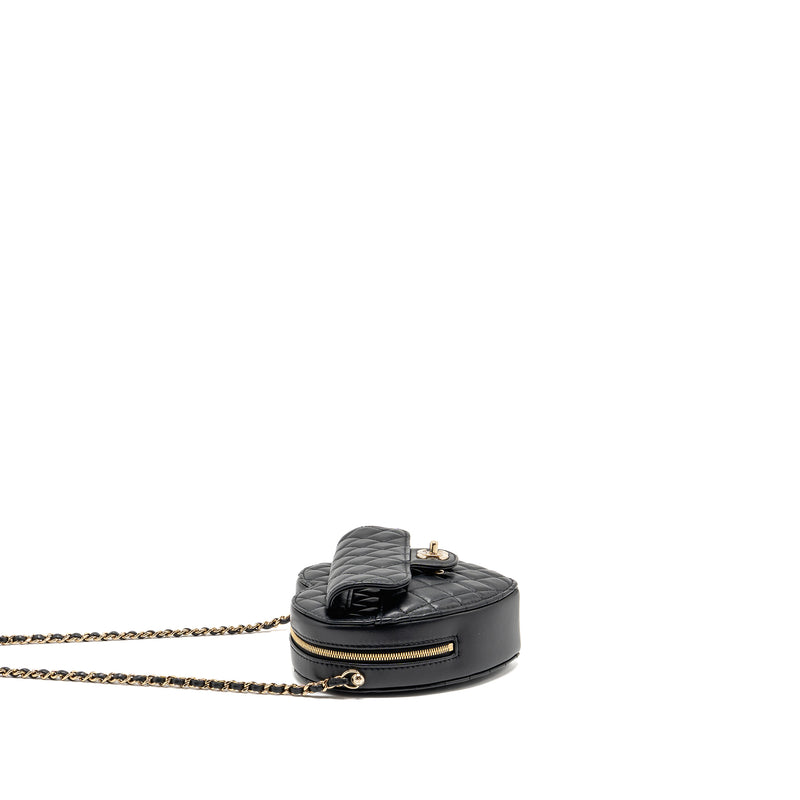 Chanel 22S Heart Bag Lambskin Black LGHW (Microchip)