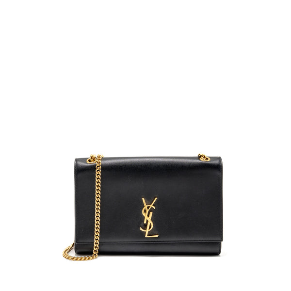 Saint Laurent/YSL Large Kate Chain Bag Grained Calfskin Black GHW
