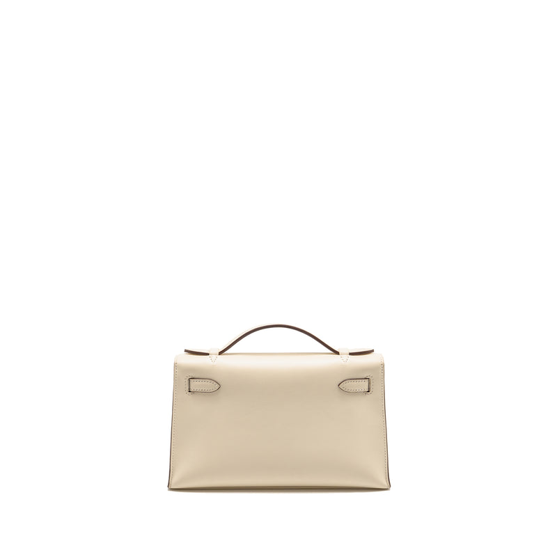 Hermes Kelly Pochette Swift Nata SHW stamp Z