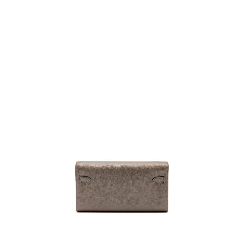Hermes Kelly to Go Epsom Gris Etain GHW Stamp K
