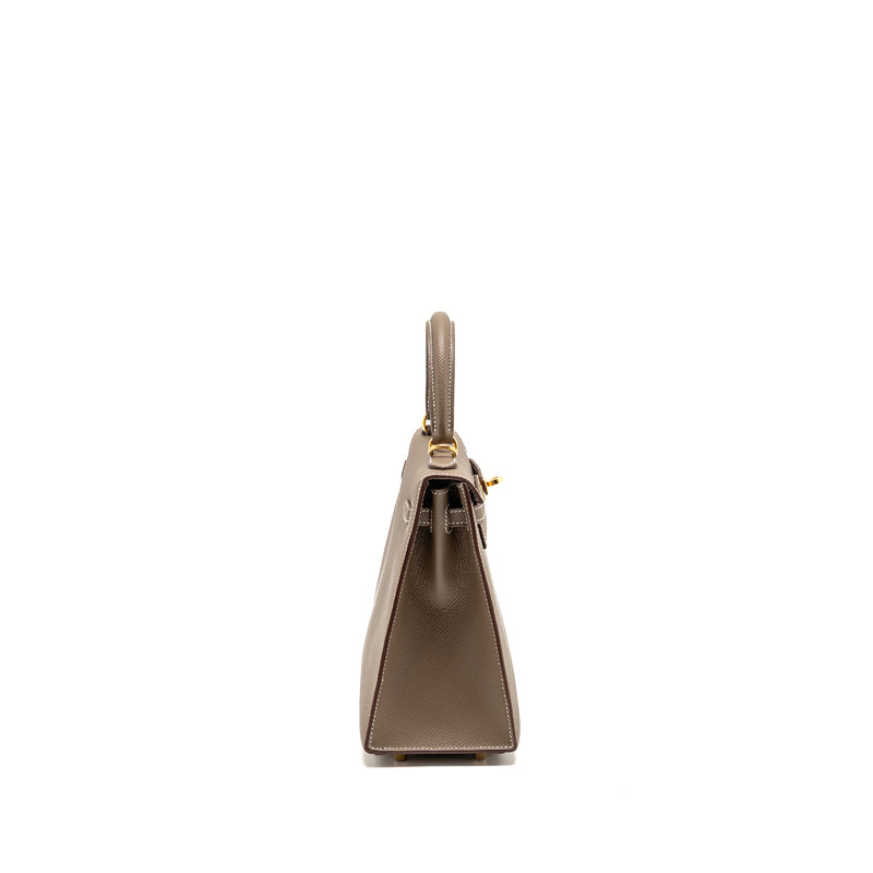 Hermes Kelly 25 Epsom Etoupe GHW Stamp W