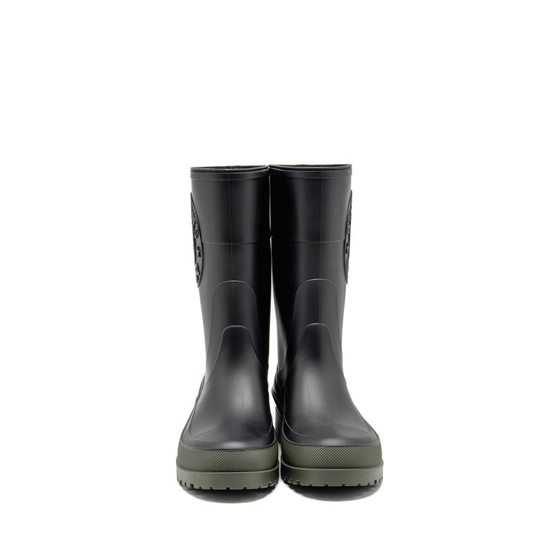 Dior Size 39 Diorunion Rain Boot Rubber Black/Dark Green