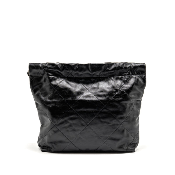 Chanel Small 22 Shiny Calfskin Black SHW (Microchip)
