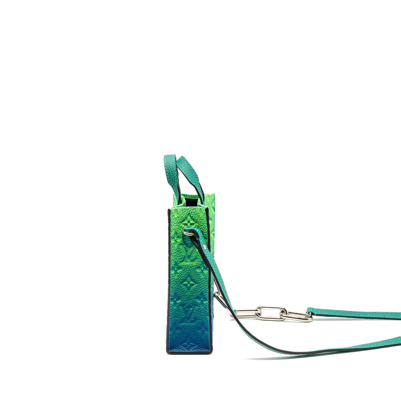 Louis Vuitton Petit Sac Plat XS Virgil Abloh Taurillon Illusion Blue/Green SHW