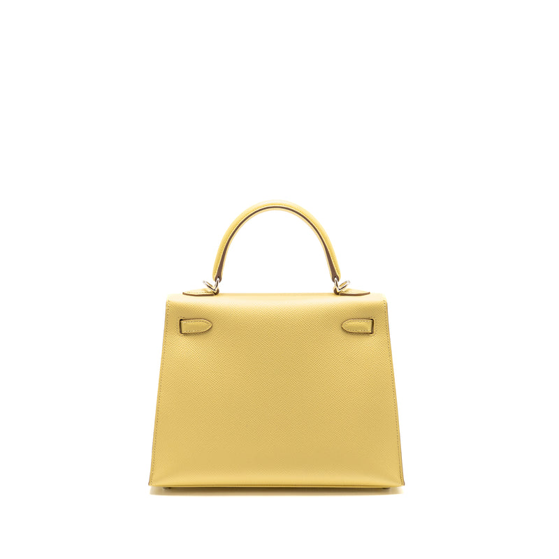 Hermes kelly 25 Epsom jaune poussin SHW stamp Z