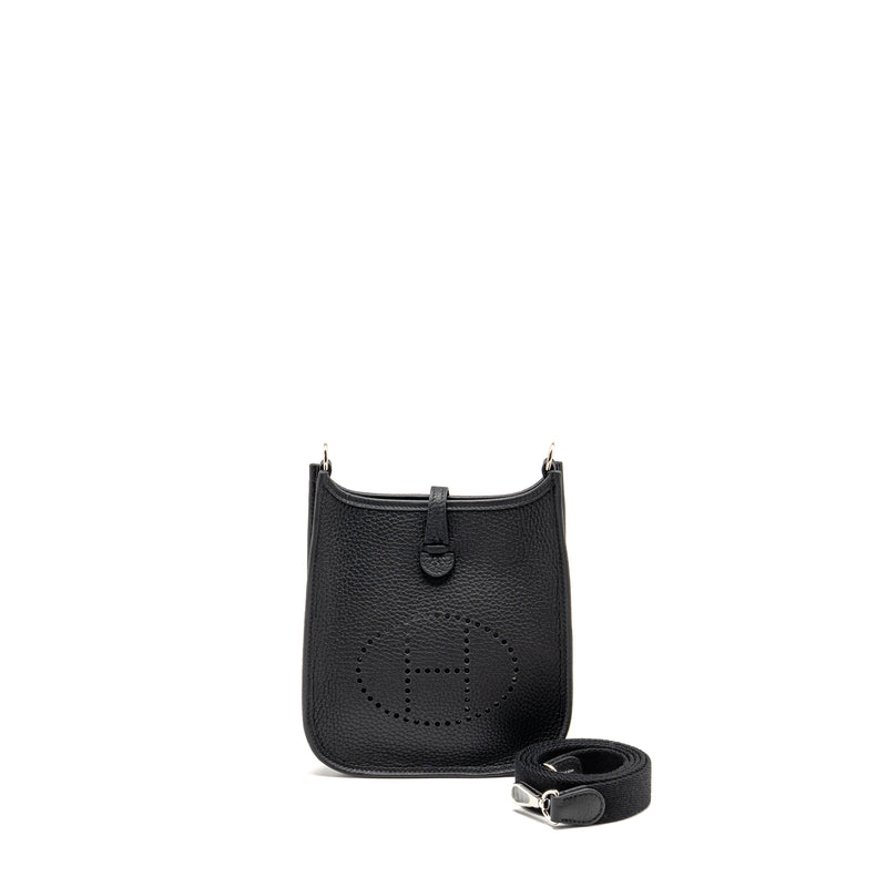 Hermes Mini Evelyne clemence black SHW Stamp W