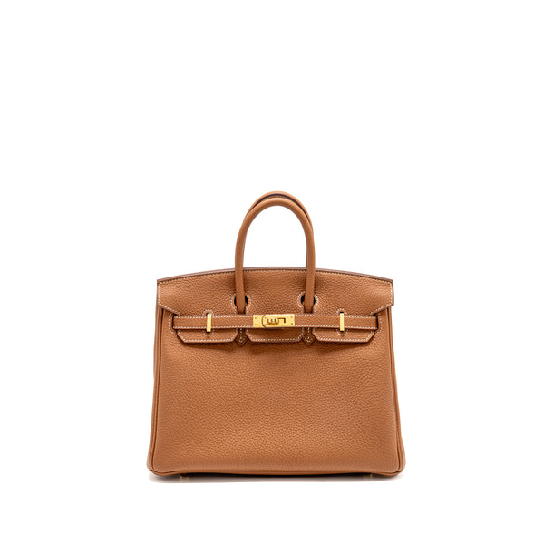 HERMES Birkin 25 Togo Gold GHW Stamp Z