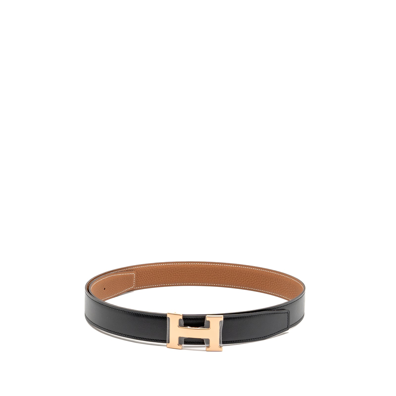 Pre-Loved Hermes Clemence and Gulliver Constance H Reversible Belt Hermes Constance Belt 42 MM Belt Reversible Navy and Craie  main image 2