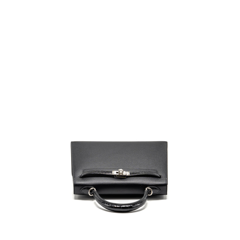 Hermes Touch Kelly 25 Madame / Crocodile Niloticus Black SHW Stamp U