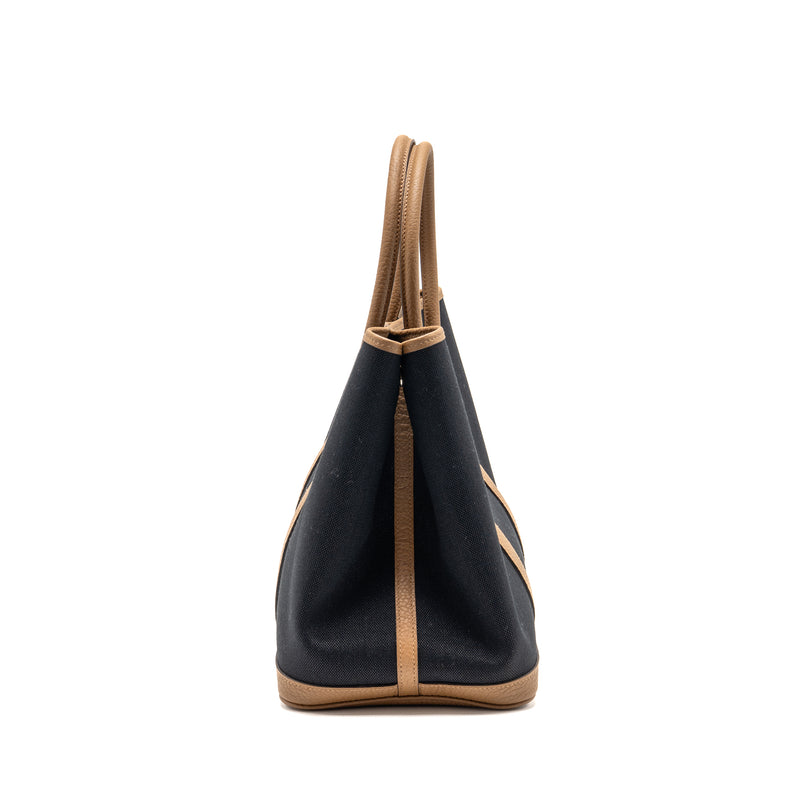 Hermes Garden Party 36 Canvas/ Negonda Black/ Alezan SHW Stamp Z