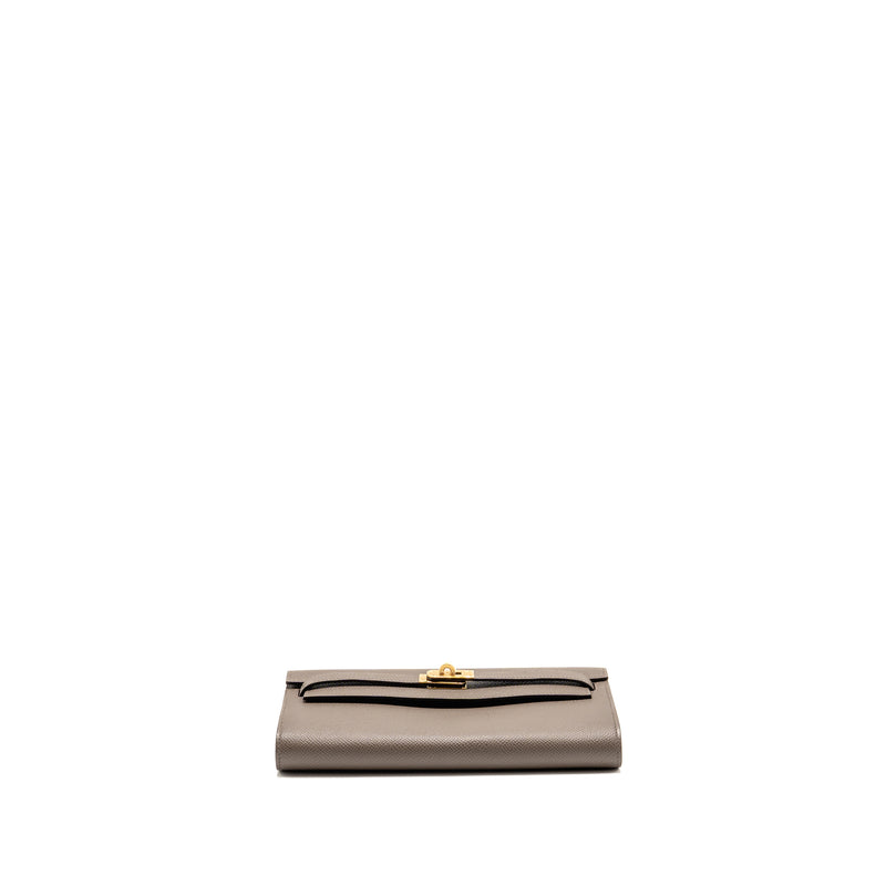 Hermes Kelly to Go Epsom Gris Etain GHW Stamp K