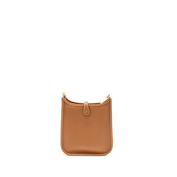 Hermes Mini Evelyne Clemence Gold GHW stamp K