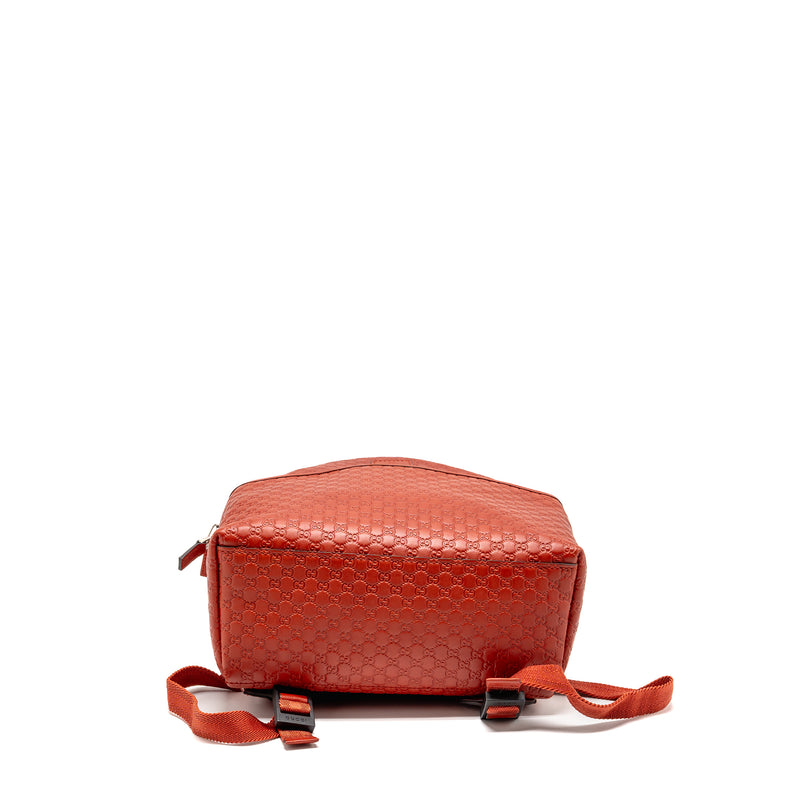 Gucci Kids Guccissima Backpack Leather Red SHW
