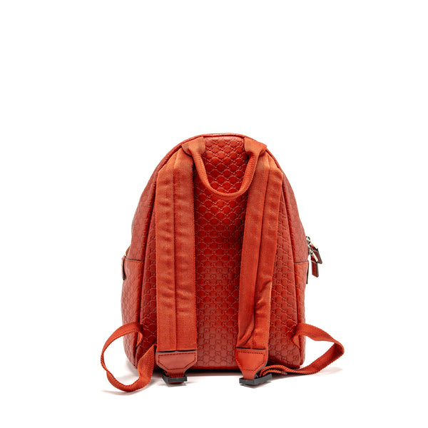 Gucci Kids Guccissima Backpack Leather Red SHW