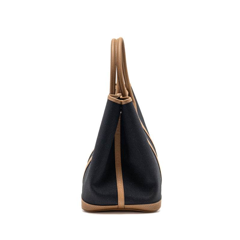 Hermes Garden Party 36 Canvas/ Negonda Black/ Alezan SHW Stamp Z