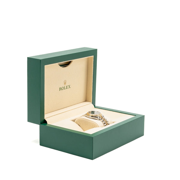 Rolex Datejust 31mm Oystersteel/Yellow Gold Olive-Green Floral Motif, Diamond-set Dial, Jubilee Bracelet M: 278273-0032
